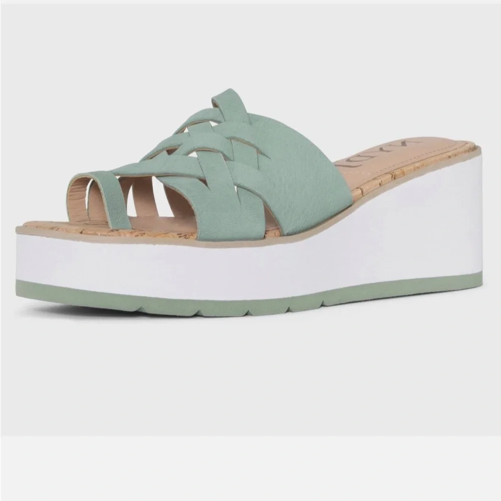 NIB NYDJ Women's Reesie Wedge Sandal Jade Sz 6